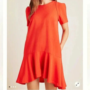 Anthropologie Maeve Rousseau Flounced Mini Dress